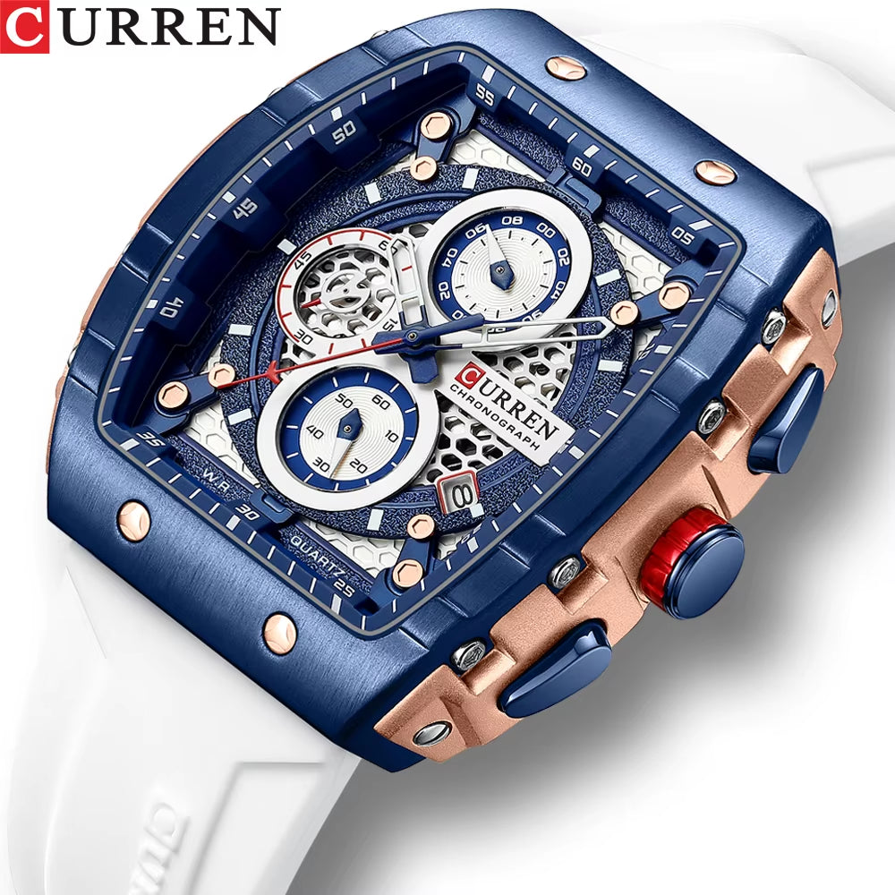 CURREN 8442 Neutral Waterproof Calendar Watch Men'S Multifunctional Six-Hand Quartz Wristwatch Men'S Wristwatch