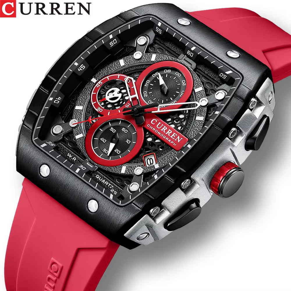 CURREN 8442 Neutral Waterproof Calendar Watch Men'S Multifunctional Six-Hand Quartz Wristwatch Men'S Wristwatch